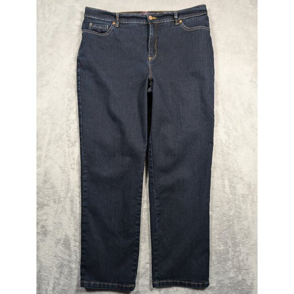 Gloria Vanderbilt Amanda Jeans Womens Size 16 Denim Straight Mom Casual Comfort - Picture 1 of 8